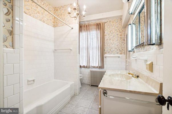 Bathroom, Chandelier, Interior