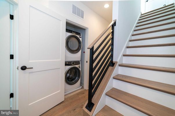 Interior, Recessed Lighting, Utility Closets, Washer, Wood Texture Flooring