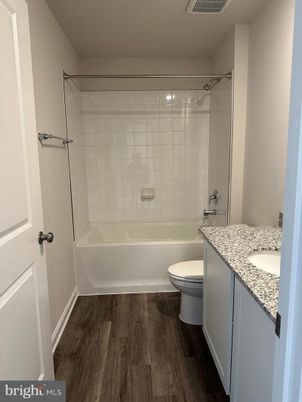 Bathroom, Glass Shower, Interior, Wood Texture Flooring
