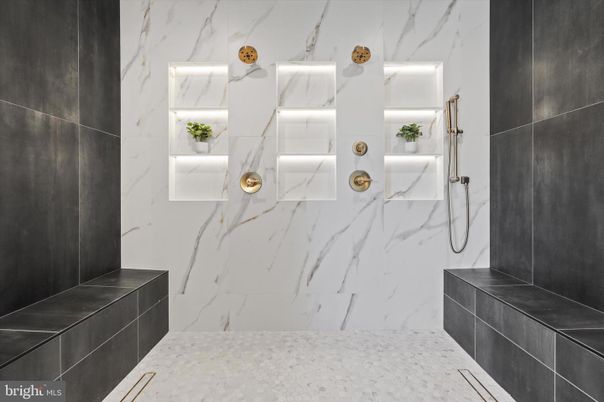 Bathroom, Interior, Marble Walls