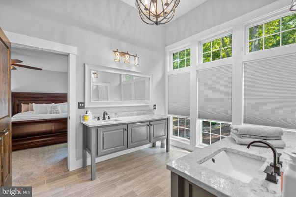 Bathroom, Bedroom, Chandelier, Interior, Wood Texture Flooring