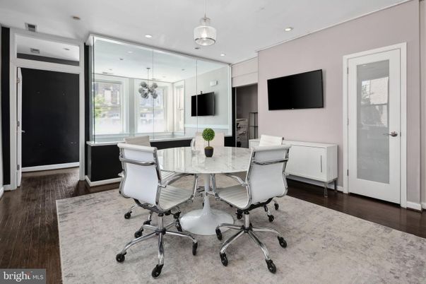 Home Office, Interior, Pendant Lights, Recessed Lighting, Wood Texture Flooring