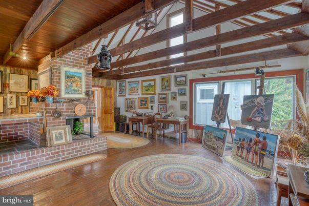 Dining room, Interior, Stone Walls, Wooden Beams, Wooden Ceilings, Wood Texture Flooring