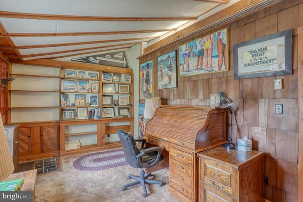 Home Office, Interior, Wooden Walls