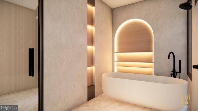 Bathroom, Free Standing Baths, Interior, Marble
