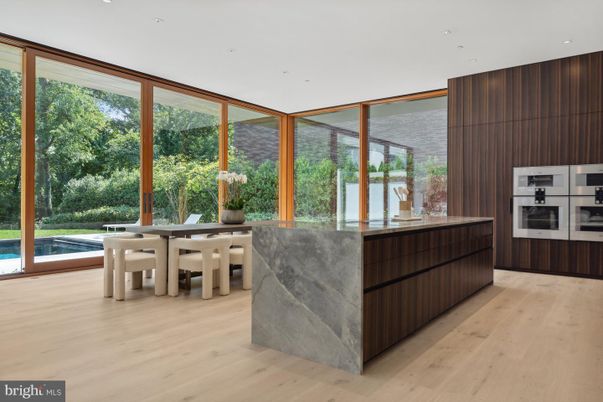 Dining room, Interior, Kitchen, Recessed Lighting, Wood Texture Flooring