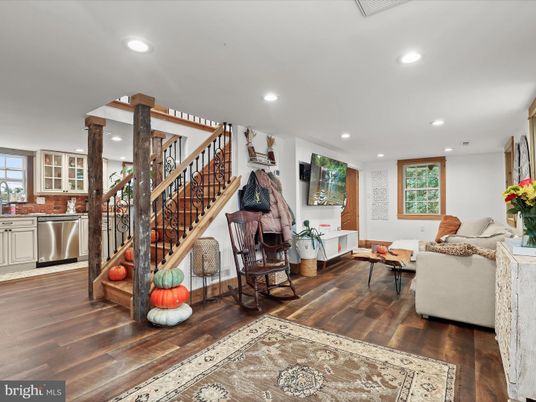 Interior, Kitchen, Living room, Recessed Lighting, Stainless Steel Appliances, Wood Texture Flooring
