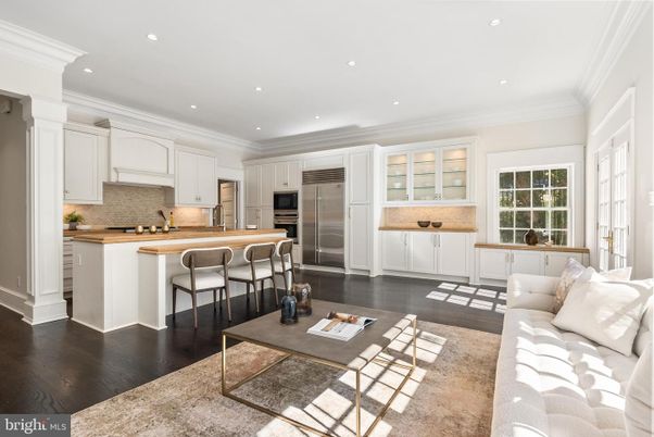 Interior, Kitchen, Living room, Recessed Lighting, Stainless Steel Appliances, Wood Texture Flooring