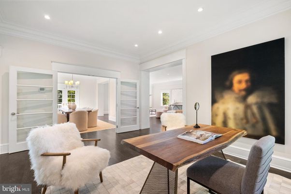 Dining room, Interior, Living room, Recessed Lighting, Wood Texture Flooring