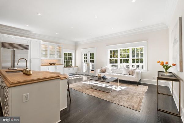 Interior, Kitchen, Living room, Recessed Lighting, Stainless Steel Appliances, Wood Texture Flooring