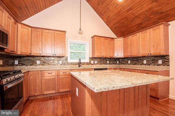Interior, Kitchen, Pendant Lights, Recessed Lighting, Wooden Ceilings, Wood Texture Flooring
