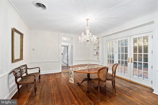 Chandelier, Dining room, Interior, Wood Texture Flooring