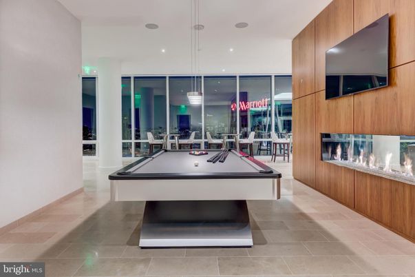 Billiard Table, Fireplace, Game Room, Interior, Pendant Lights, Recessed Lighting, Wooden Walls