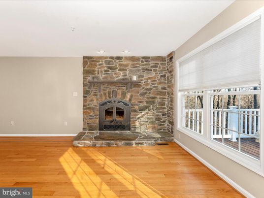 Fireplace, Interior, Stone Walls, Wood Texture Flooring