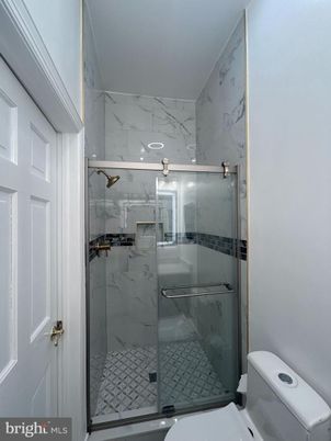 Bathroom, Glass Shower, Interior, Marble Walls