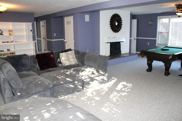 Billiard Table, Fireplace, Game Room, Interior, Living room