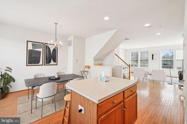 Chandelier, Dining room, Interior, Pendant Lights, Recessed Lighting, Wood Texture Flooring