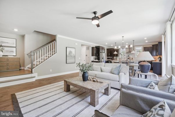 Dining room, Interior, Kitchen, Living room, Pendant Lights, Recessed Lighting, Stainless Steel Appliances, Wood Texture Flooring