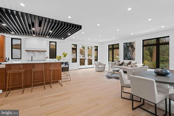 Dining room, Interior, Kitchen, Living room, Recessed Lighting, Wood Texture Flooring