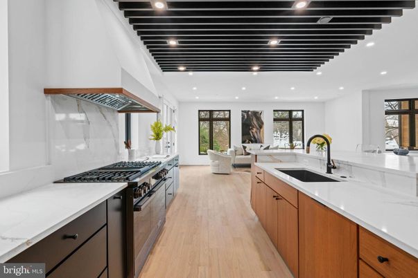 Interior, Kitchen, Living room, Recessed Lighting, Stainless Steel Appliances, Wood Texture Flooring