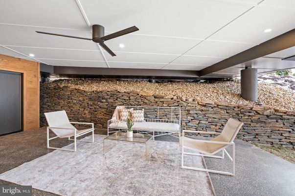 Interior, Recessed Lighting, Stone Walls, Wooden Walls