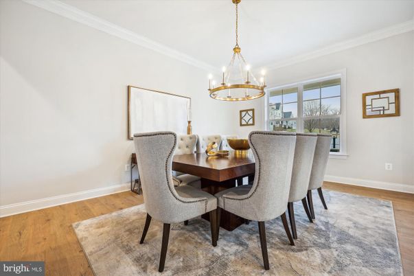 Chandelier, Dining room, Interior, Pendant Lights, Wood Texture Flooring