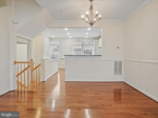 Chandelier, Interior, Kitchen, Recessed Lighting, Wood Texture Flooring