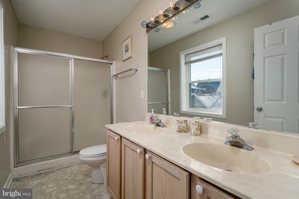 Bathroom, Dual Sink Vanities, Glass Shower, Interior