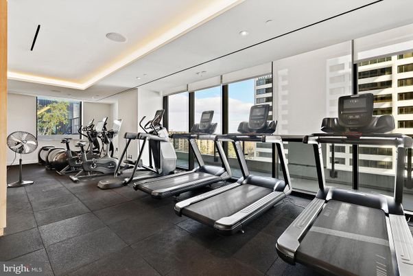 Fitness Equipment, Gym, Interior, Recessed Lighting