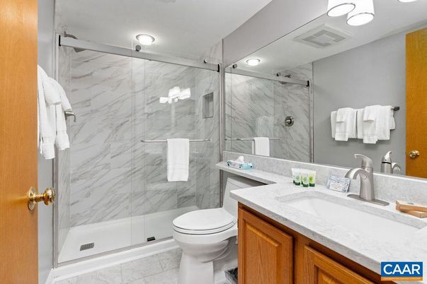 Bathroom, Glass Shower, Interior, Marble Walls
