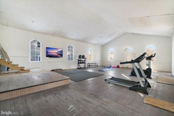 Fitness Equipment, Interior, Wood Texture Flooring