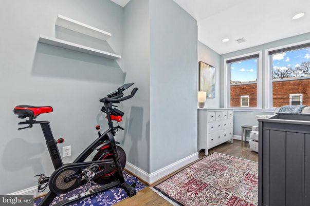 Fitness Equipment, Interior, Recessed Lighting, Wood Texture Flooring