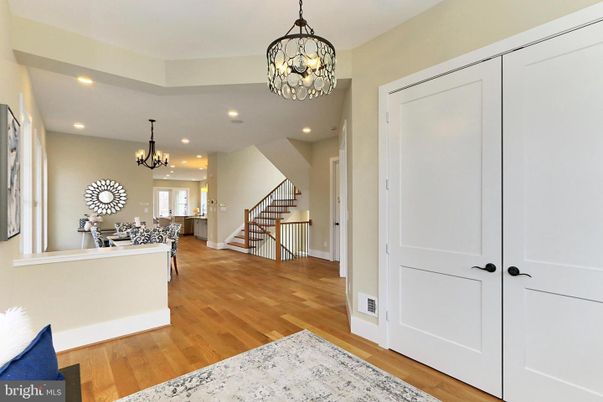 Chandelier, Interior, Pendant Lights, Recessed Lighting, Wood Texture Flooring