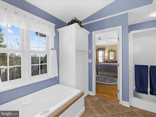 Bathroom, Interior, Recessed Lighting, Wood Texture Flooring