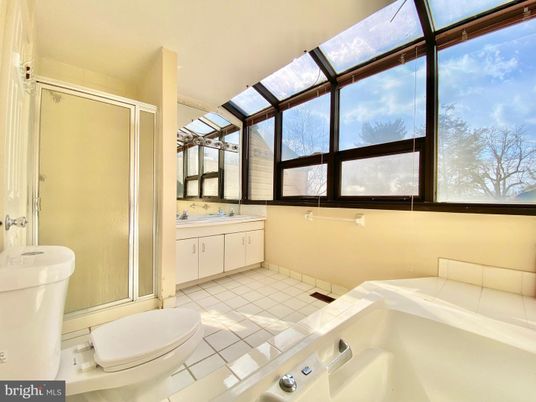 Bathroom, Glass Ceilings, Interior, Tile Countertops