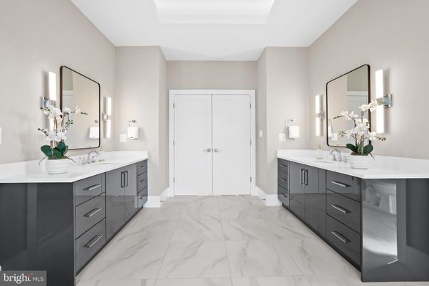 Bathroom, Dual Sink Vanities, Interior, Marble