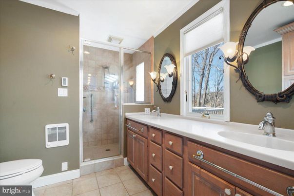 Bathroom, Dual Sink Vanities, Glass Shower, Interior