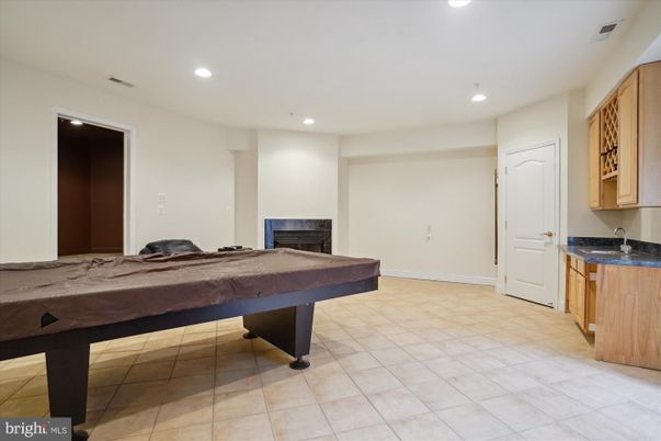 Billiard Table, Fireplace, Game Room, Interior, Recessed Lighting