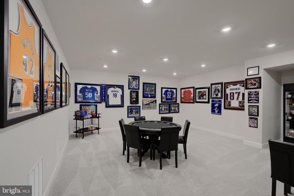 Dining room, Game Room, Interior, Recessed Lighting