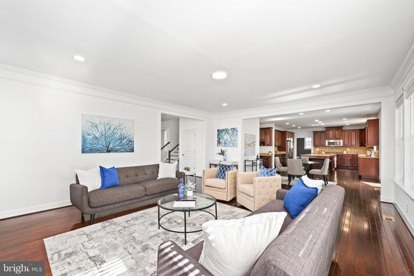 Dining room, Interior, Kitchen, Living room, Recessed Lighting, Stainless Steel Appliances, Wood Texture Flooring
