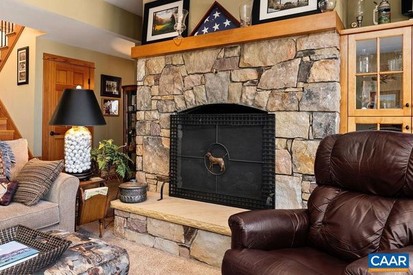 Fireplace, Interior, Stone Walls