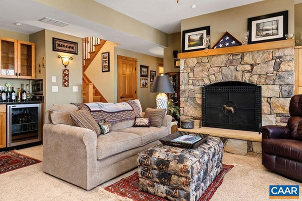 Fireplace, Interior, Living room, Recessed Lighting