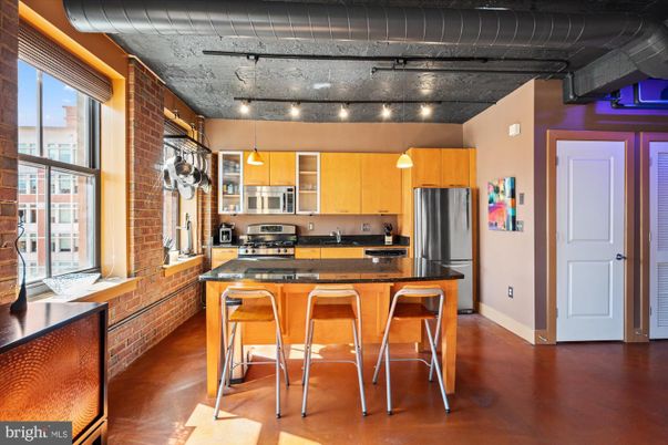 Interior, Kitchen, Stainless Steel Appliances, Stone Walls, Wood Texture Flooring