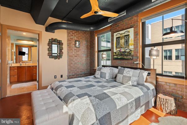 Bedroom, Interior, Stone Walls, Wood Texture Flooring
