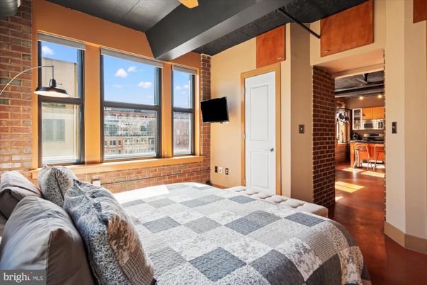 Bedroom, Interior, Stone Walls, Wood Texture Flooring