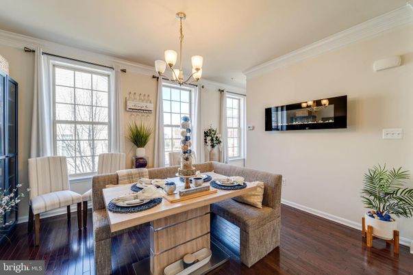 Chandelier, Dining room, Interior, Wood Texture Flooring