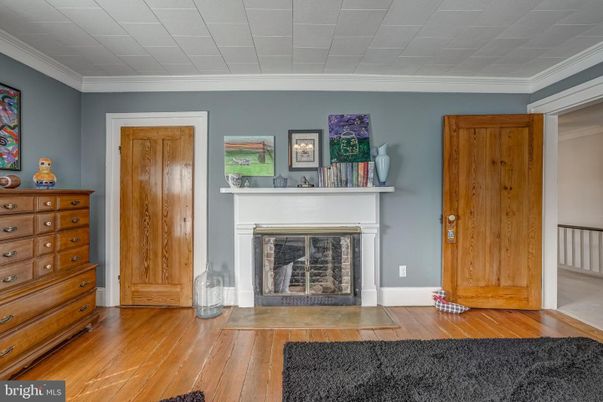 Fireplace, Interior, Wood Texture Flooring