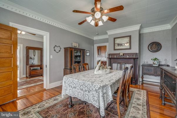 Dining room, Interior, Wood Texture Flooring
