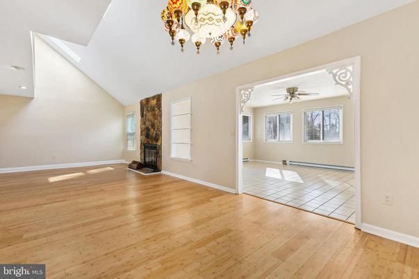 Empty room, Fireplace, Interior, Wood Texture Flooring