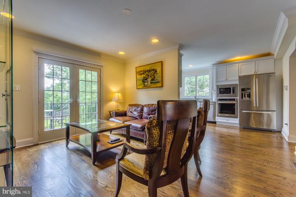 Interior, Kitchen, Living room, Recessed Lighting, Stainless Steel Appliances, Wood Texture Flooring